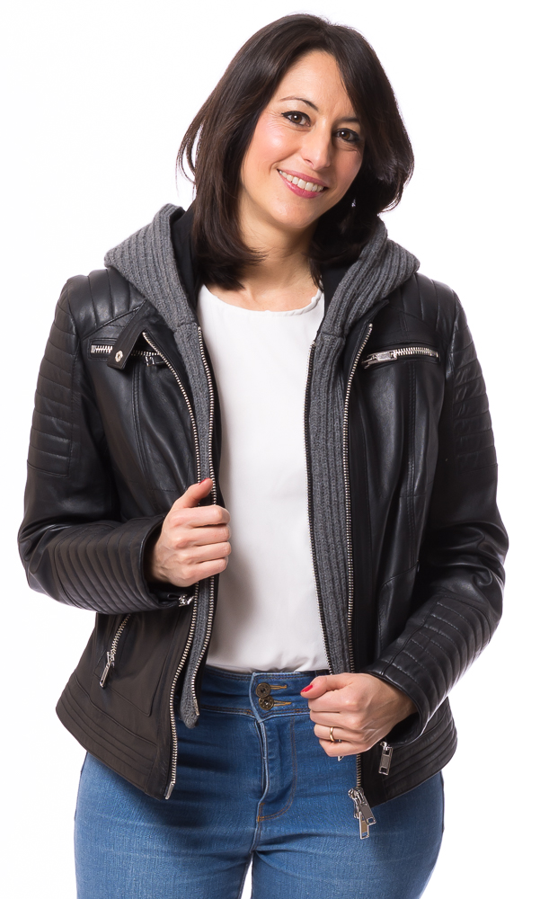 SR-1115 Nappa Lederjacke schwarz von TRENDZONE