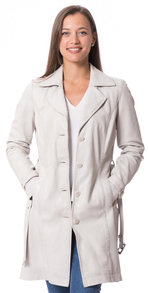 Leonne beige Kurz-Mantel aus Lammleder von MAURITIUS