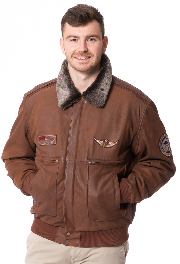 Laslo brauner Piloten Blouson von MADDOX