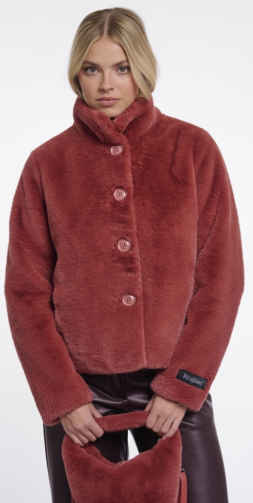 Vie antique rouge Fake Fur Jacke von RINO&PELLE