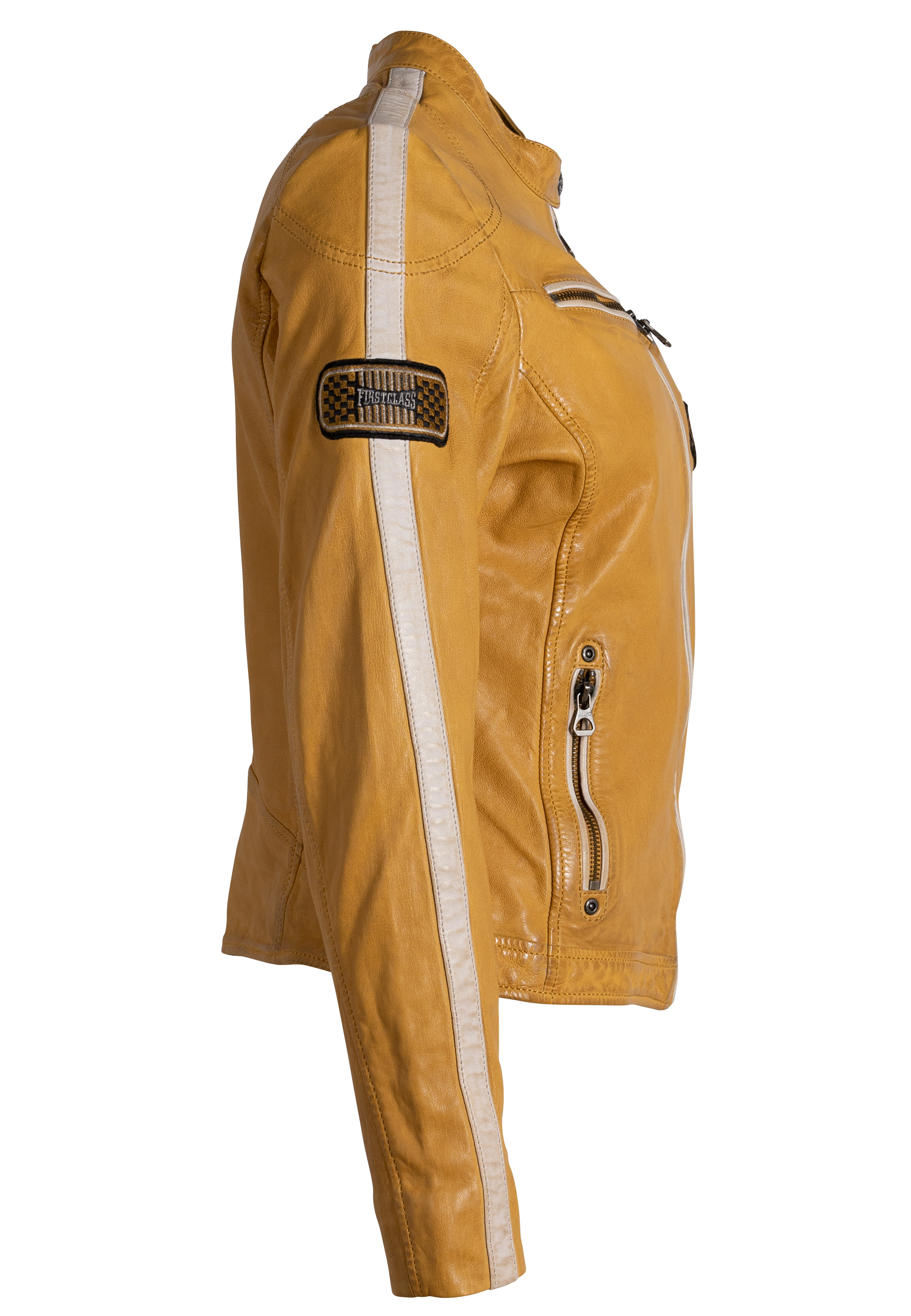 Ziya yellow kurze Lederjacke von GIPSY | LEDER FISCHER | Übergangsjacken