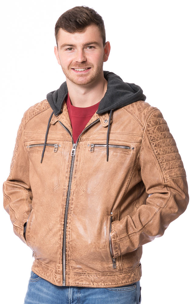 Chicago camel Lederjacke für Herren von MADDOX