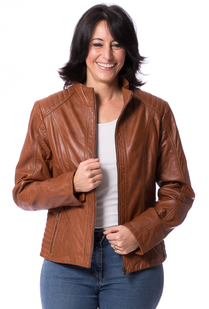 Neusiedl-19356 Canbra whisky Damen Nappa Jacke von TRENDZONE