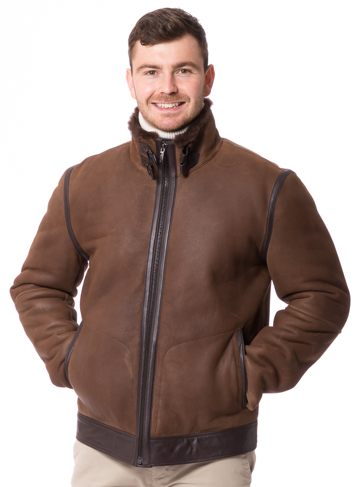 Cresta whisky Lammfell Jacke für Herren von TRENDZONE