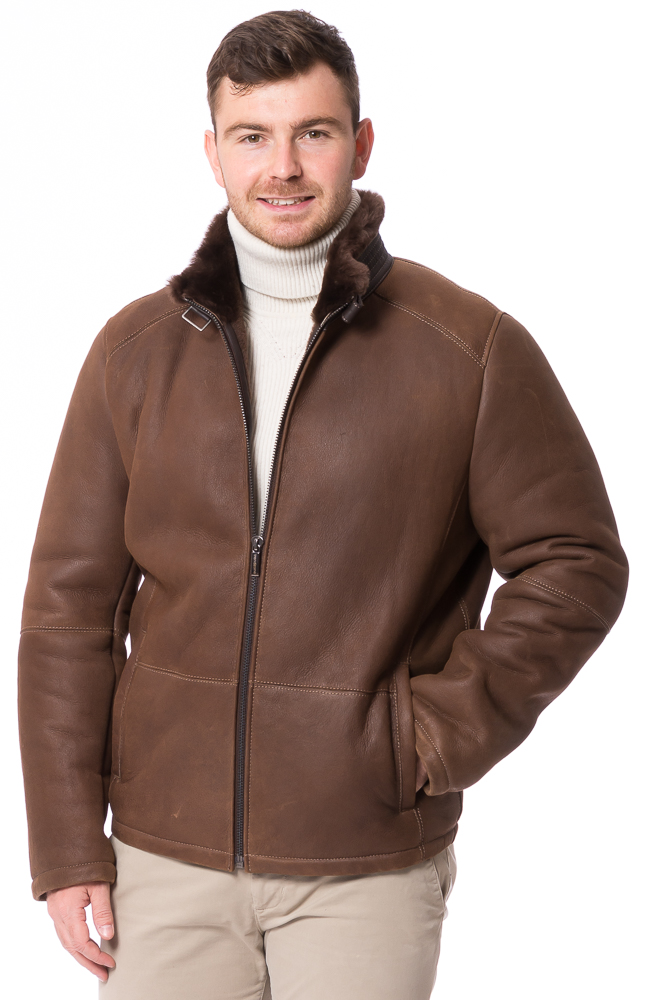 Franco whisky Lammfelljacke für Herren von TRENDZONE