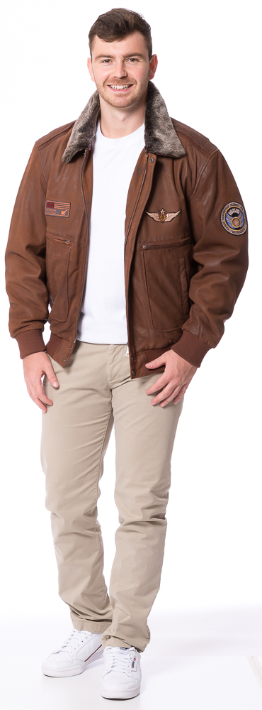 Laslo brauner Piloten Blouson von MADDOX