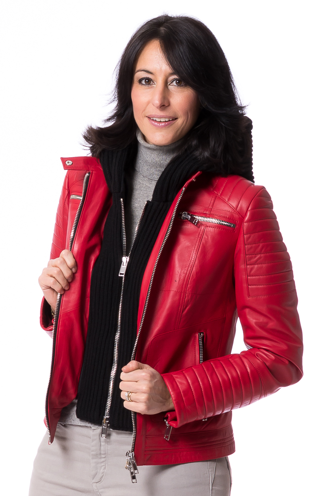 Neusiedl-19615 SR-1115 rote Nappa Lederjacke von TRENDZONE