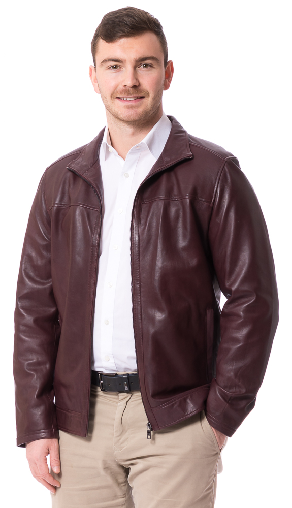 Willy bordeaux Lederjacke für Herren von TRENDZONE