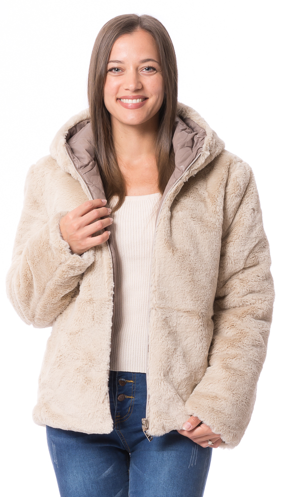 333 Wendejacke aus Webpelz NICKEL