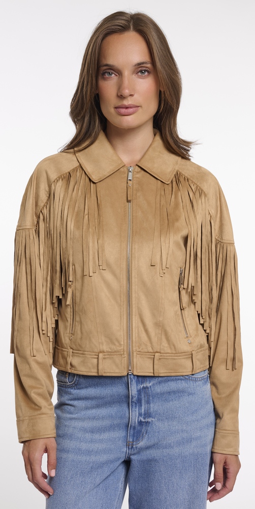 Ravenna burlywood Fransenjacke von RINO PELLE