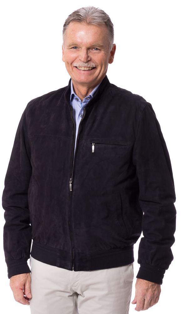 Jupp marine Herren Velourleder Blouson von MADDOX