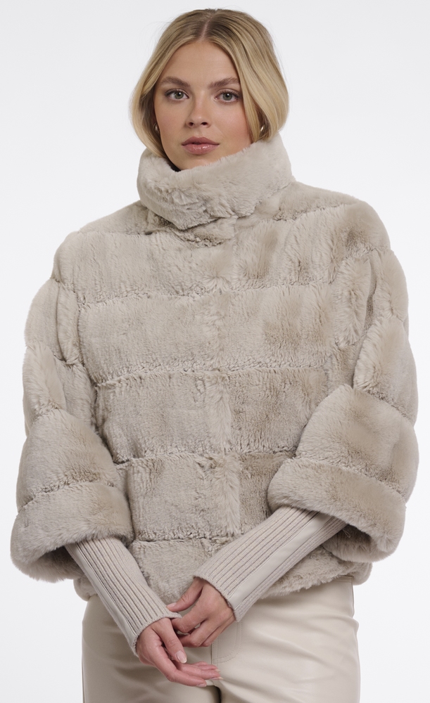 Feline birch Faux fur Kurz Jacke von RINO&PELLE