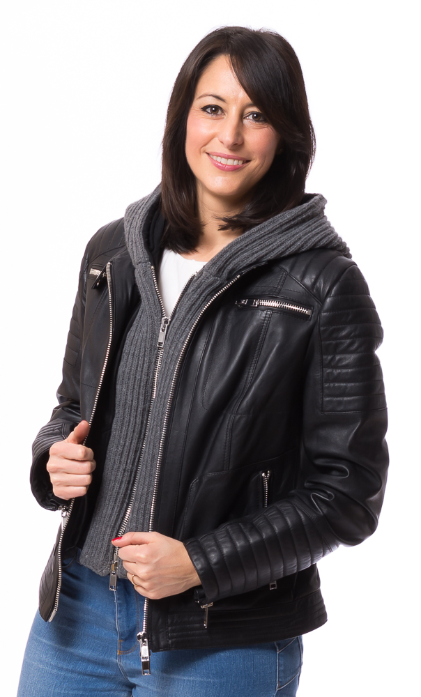 SR-1115 Nappa Lederjacke schwarz von TRENDZONE