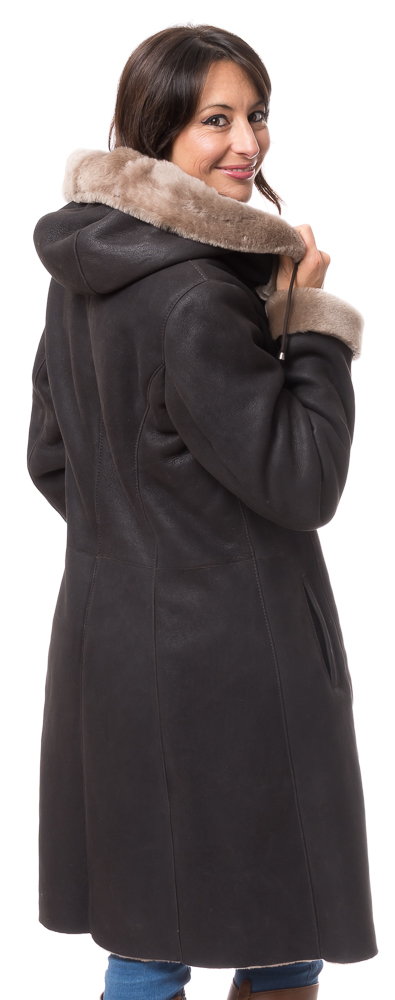 Cristina-14134 Alex 2D braun Nappalan Mantel für Damen von TRENDZONE