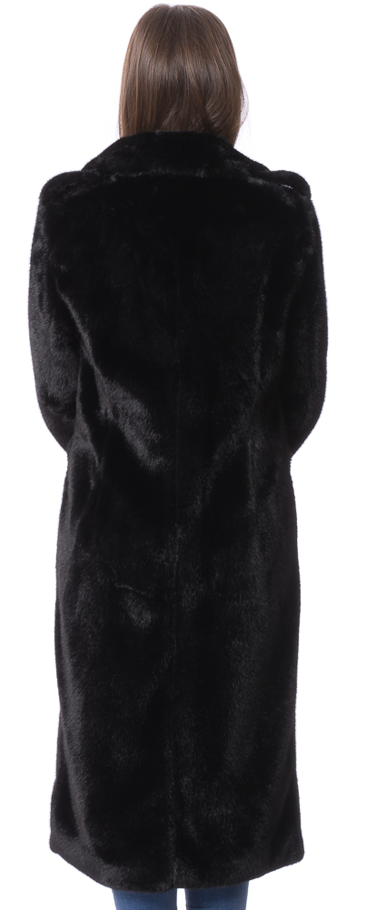 Charlene black Webpelz Mantel von ROCKANDBLUE