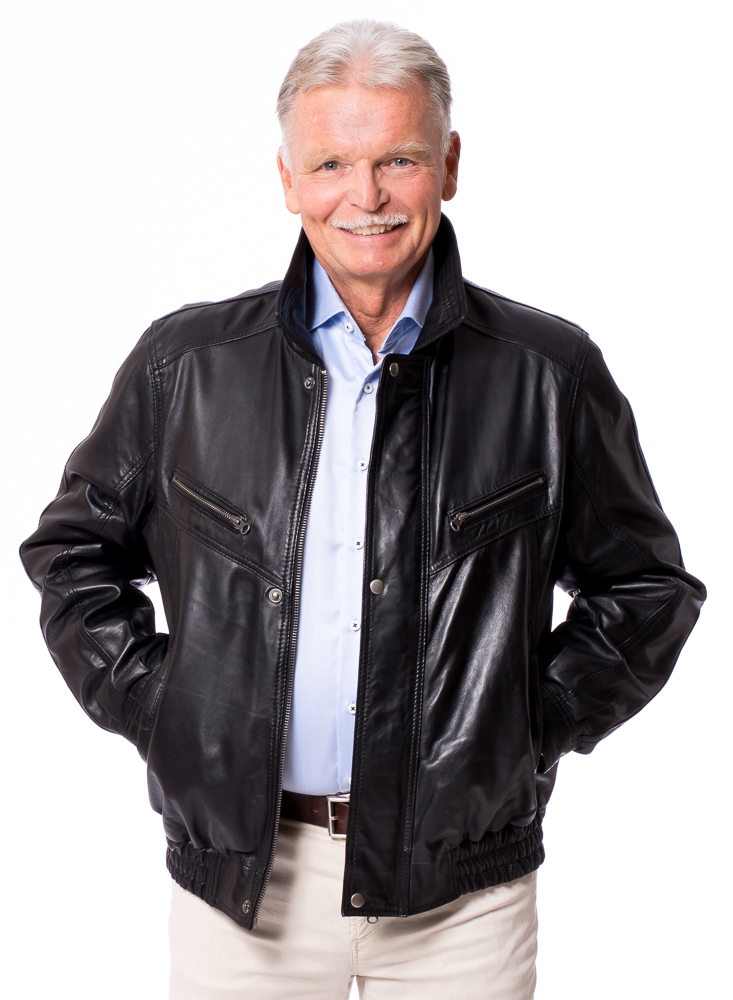 Renzo schwarz Blouson Lammnubuk Leder schwarz von TRENDZONE