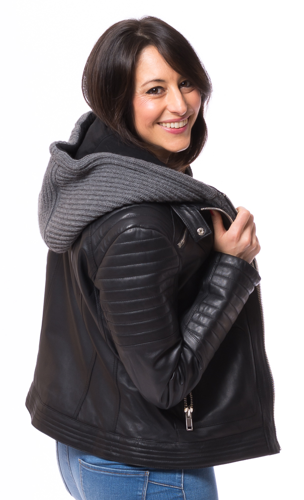 SR-1115 Nappa Lederjacke schwarz von TRENDZONE