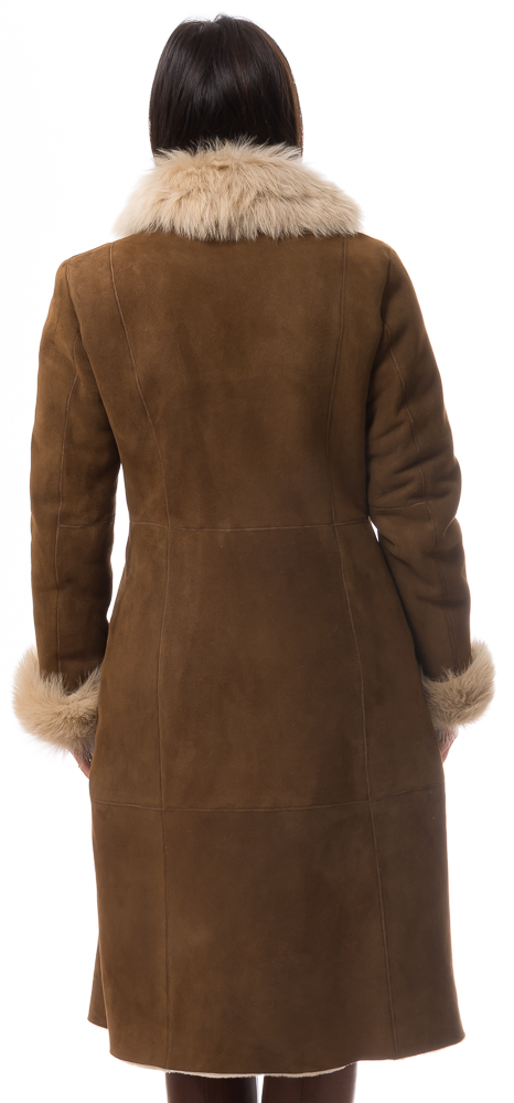 Donna camel Damen Lammfellmantel von TRENDZONE