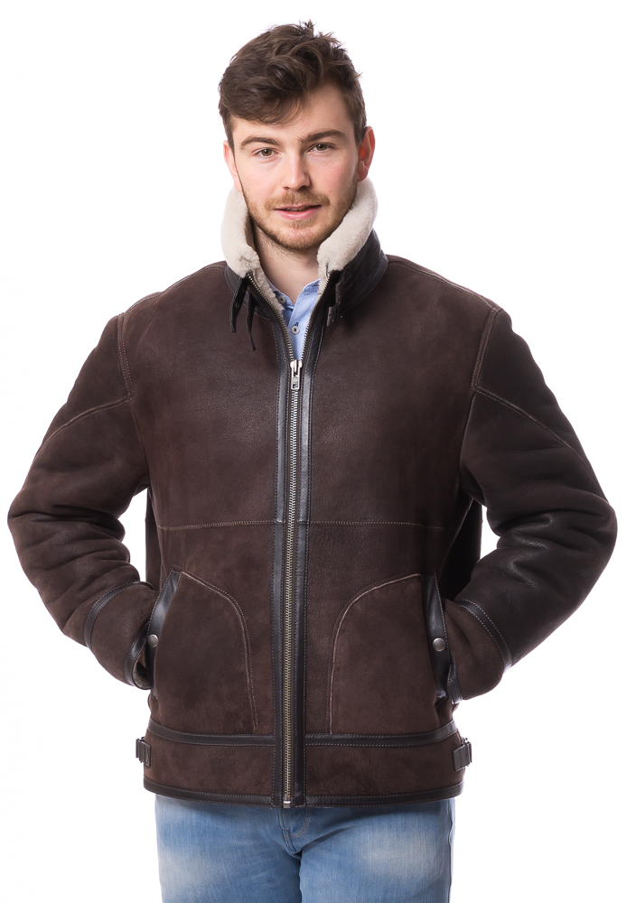 Robert braun Herren Lammfelljacke von TRENDZONE