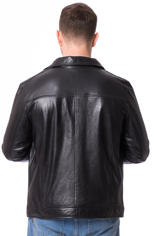 Marty schwarz Reißverschluss Jacke für Männer von ROCKHILL