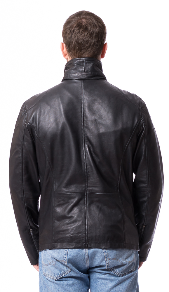 Mugello schwarze Leder Jacke für Männer von TRENDZONE