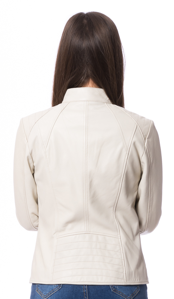 Renne beige Nappaleder Jacke für Damen von TRENDZONE