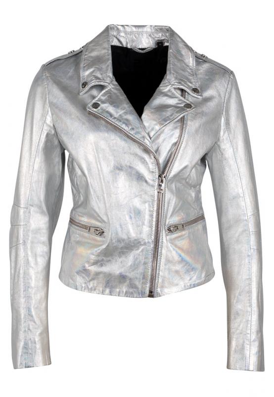 Adeni holographic Damen Lederjacke von MAURITIUS    