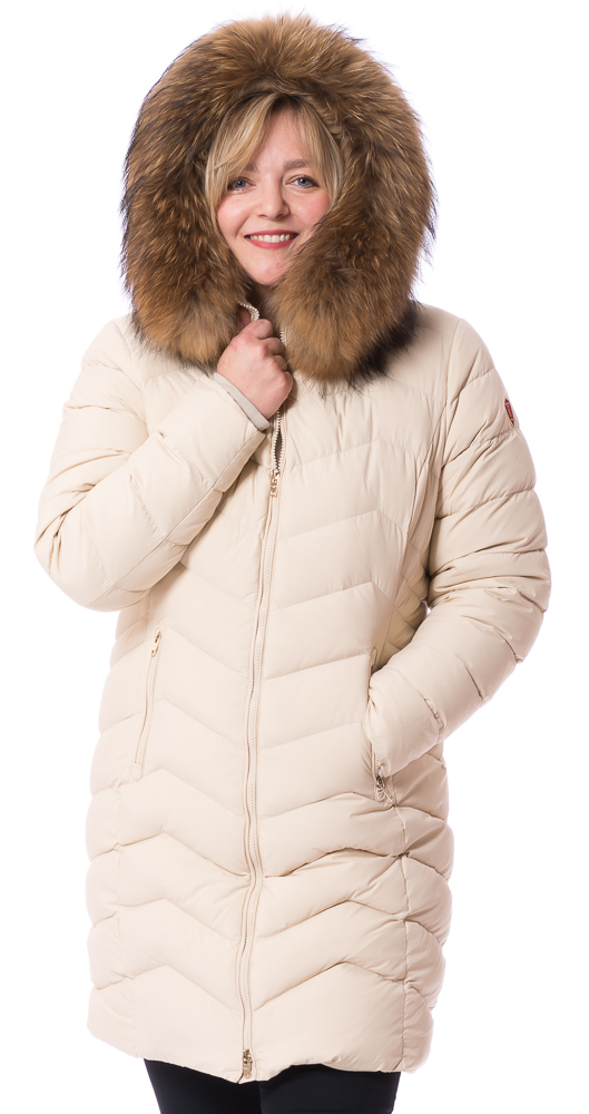 Trish beige Daunen Winter Jacke von ROCKANDBLUE 