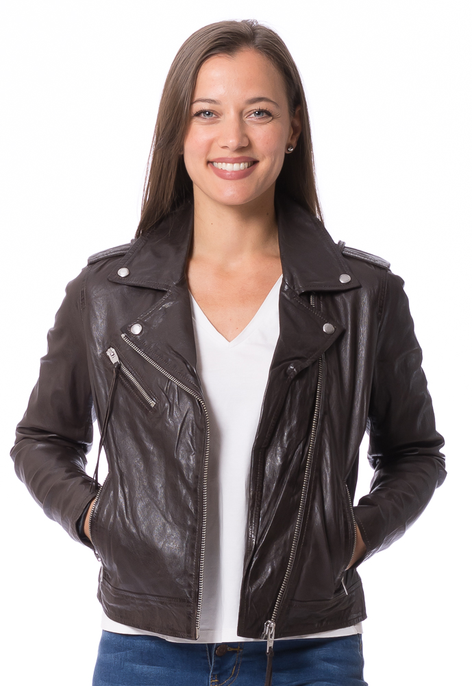 NIcole braun Nappaleder Bikerjacke von ROCKANDBLUE