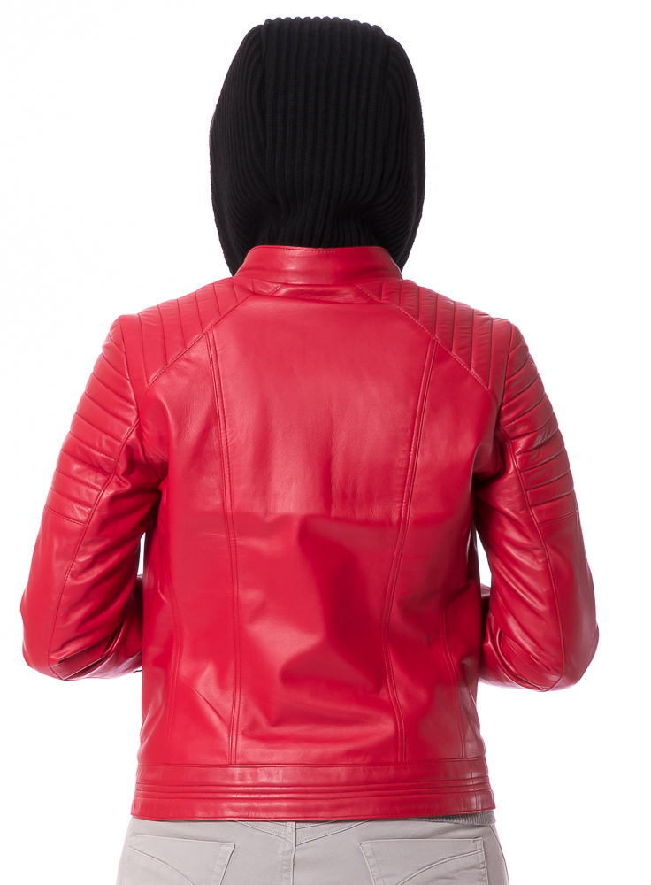 Neusiedl-19621 SR-1115 rote Nappa Lederjacke von TRENDZONE