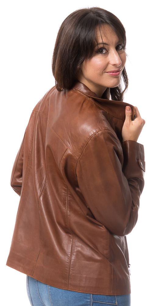 Sandy A whisky Damen Lederjacke von TRENDZONE