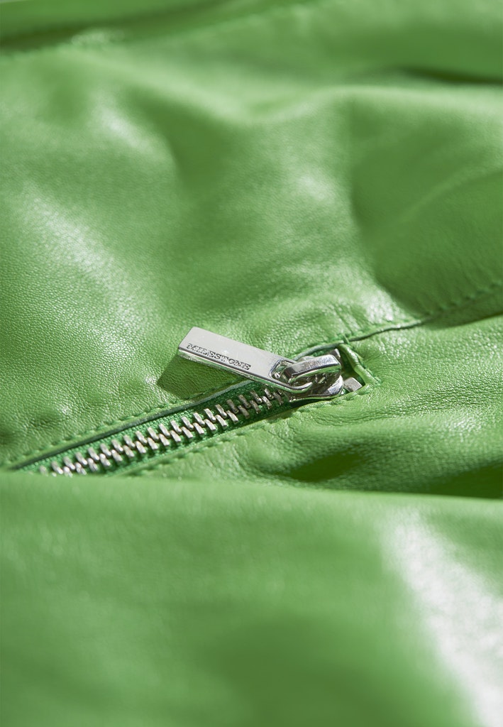 Saba grüne Kurz Leder Jacke von MILESTONE