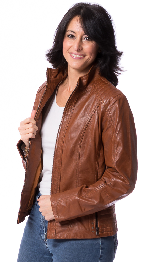 Neusiedl-19355 Canbra whisky Damen Nappa Jacke von TRENDZONE