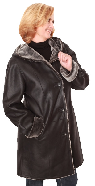 Irmi 92 Lammfelljacke anthra