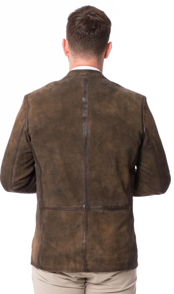 Kirnberg antikbraun Trachtenjacke aus Ziegen Velourleder von MADDOX