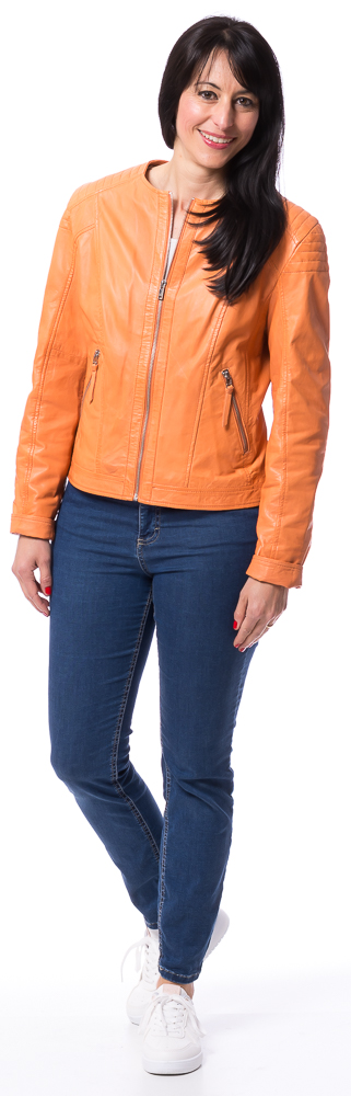 Paula orange Damen Lederjacke von SAKI