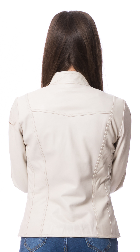 Stacy beige Damen Lederjacke von TRENDZONE