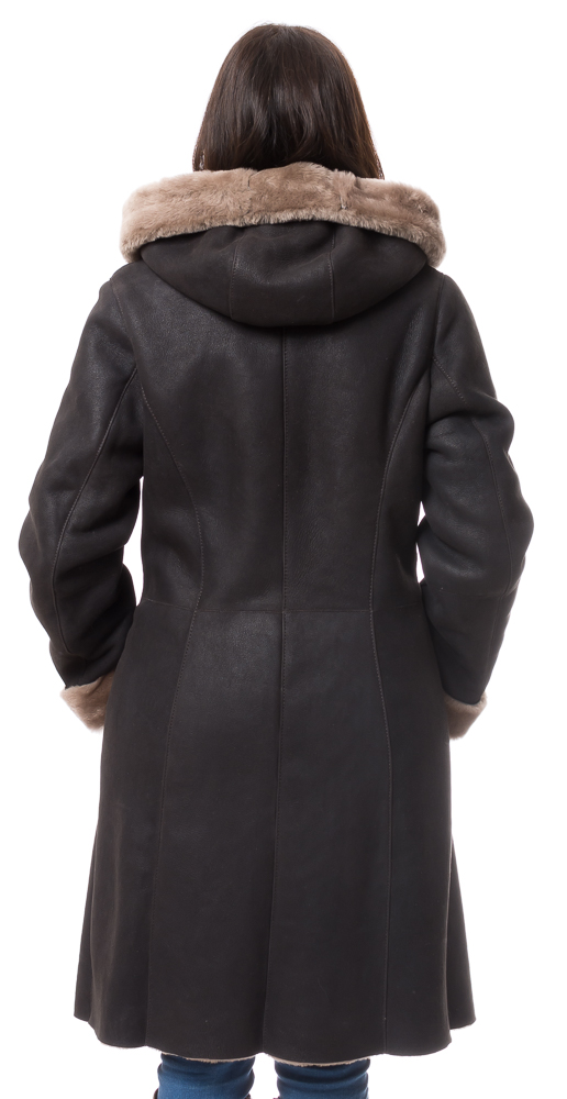 Cristina-14133 Alex 2D braun Nappalan Mantel für Damen von TRENDZONE