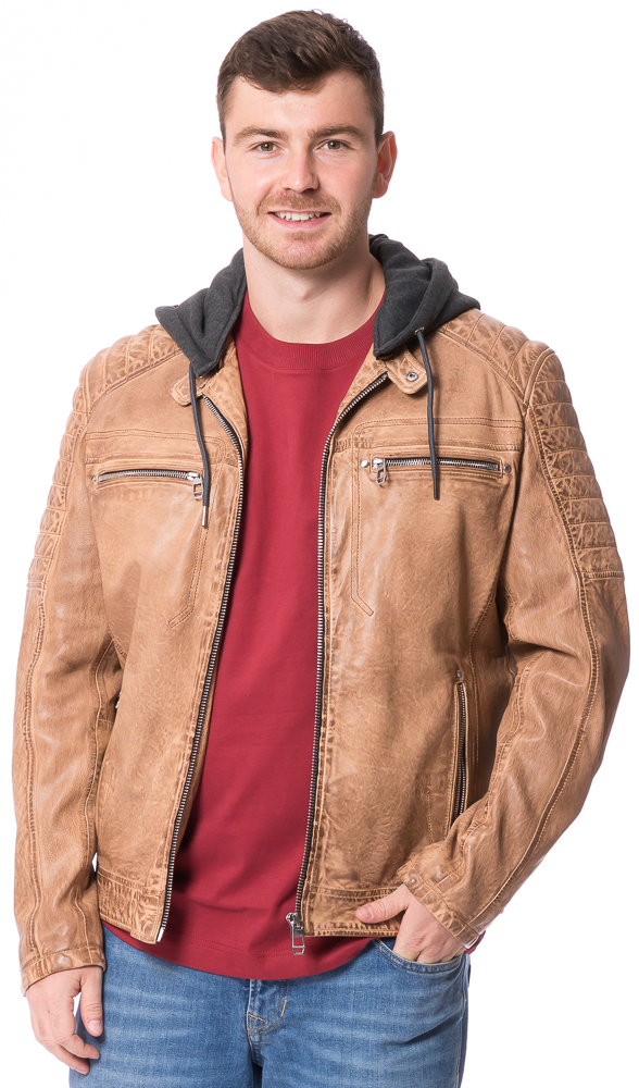 Chicago camel Lederjacke für Herren von MADDOX