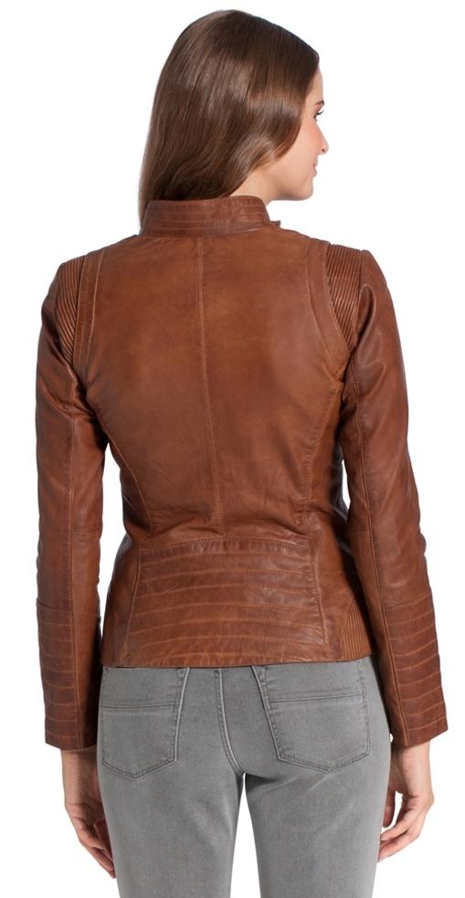 Zorra cognac Damen Lederjacke von TRENDZONE