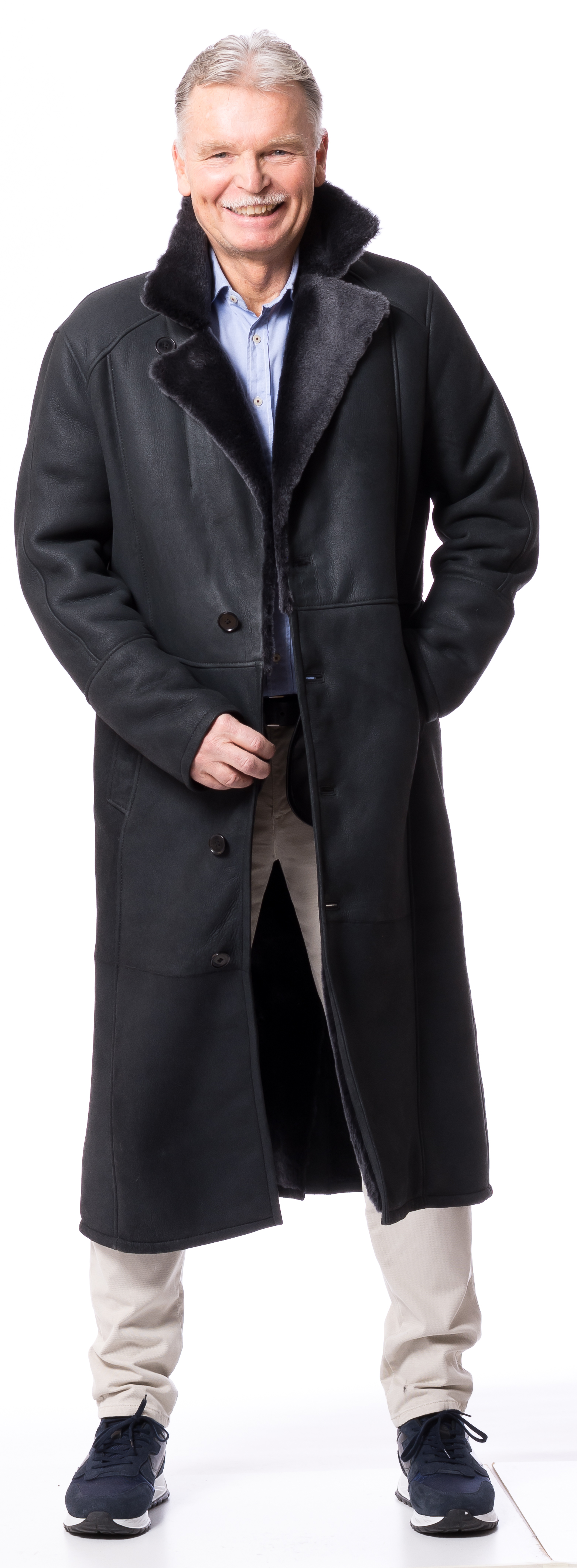 Stan 125 anthrazit Herren Lammfellmantel von TRENDZONE