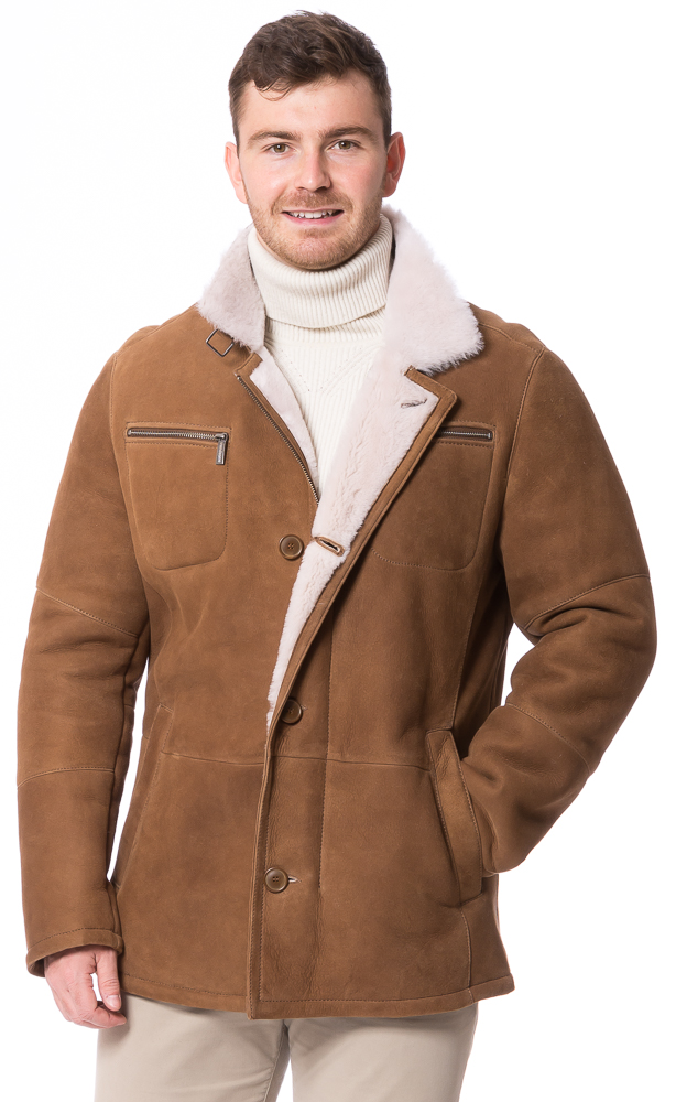 Harry cognac Lammfell Jacke für Herren von TRENDZONE