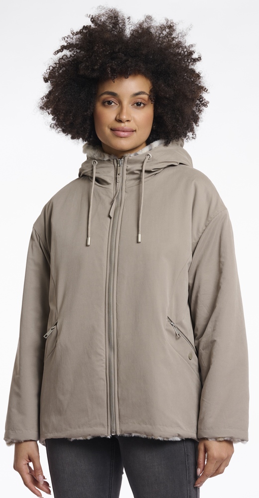 Ines light pebble/leopard Parka Jacke von RINO&PELLE 