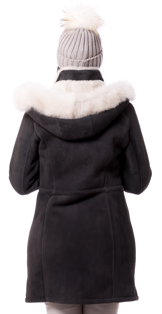 St. Moritz anthrazit Damen Lammfell Parka von TRENDZONE