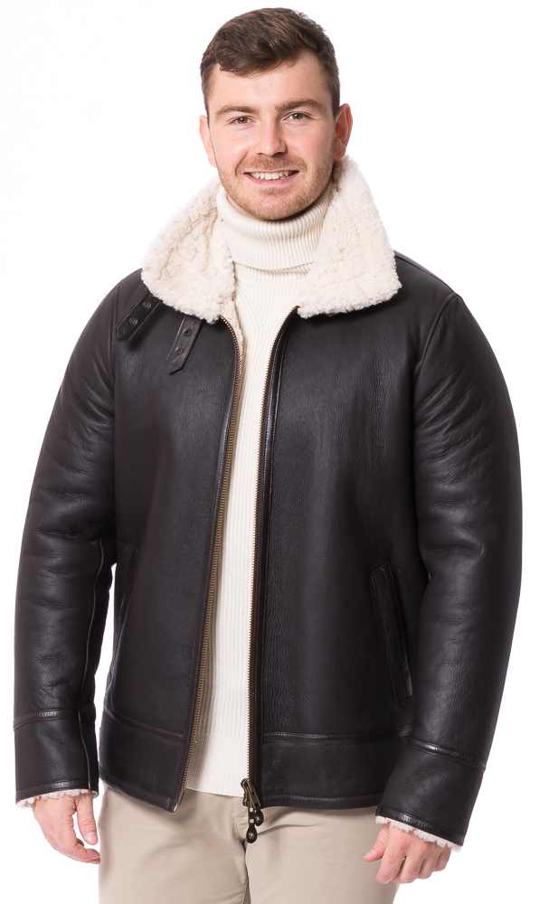 Bill jacket für Herren aus gewachsenen Lammfell von ROCKANDBLUE