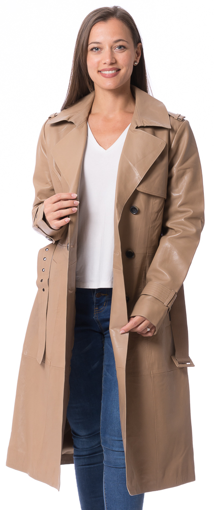 Irene brew Nappaleder Trenchcoat von RINO&PELLE 