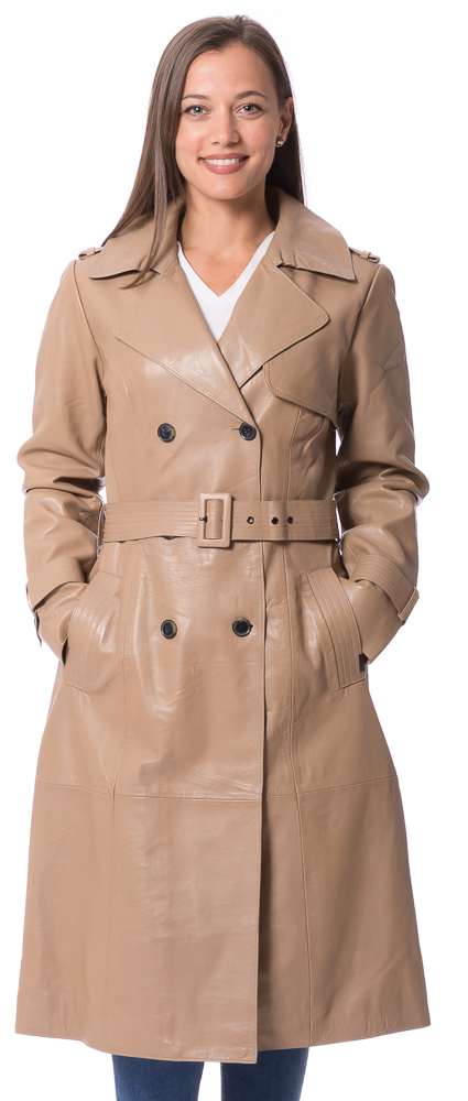 Irene brew Nappaleder Trenchcoat von RINO&PELLE 