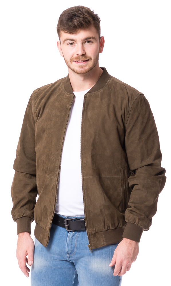 Monterey oliv Ziegenvelour Jacke von Trendzone