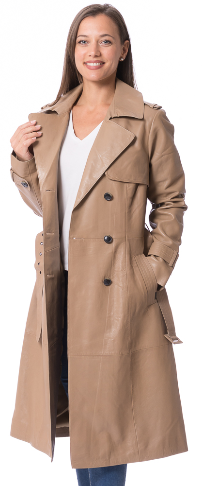 Irene brew Nappaleder Trenchcoat von RINO&PELLE 