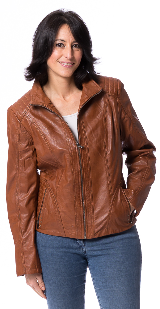 Neusiedl-19348 Canbra whisky Damen Nappa Jacke von TRENDZONE